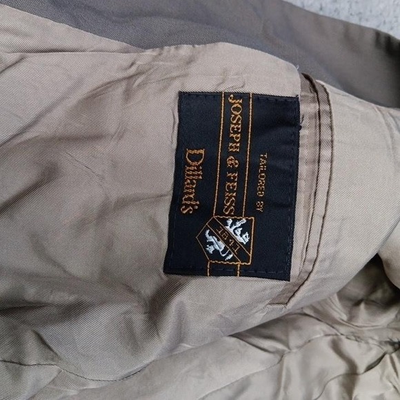 Joseph & Feiss Blazer Mens Large Gray Wool Sport Coat Dillard's Woolmark Lined - Picture 3 of 6